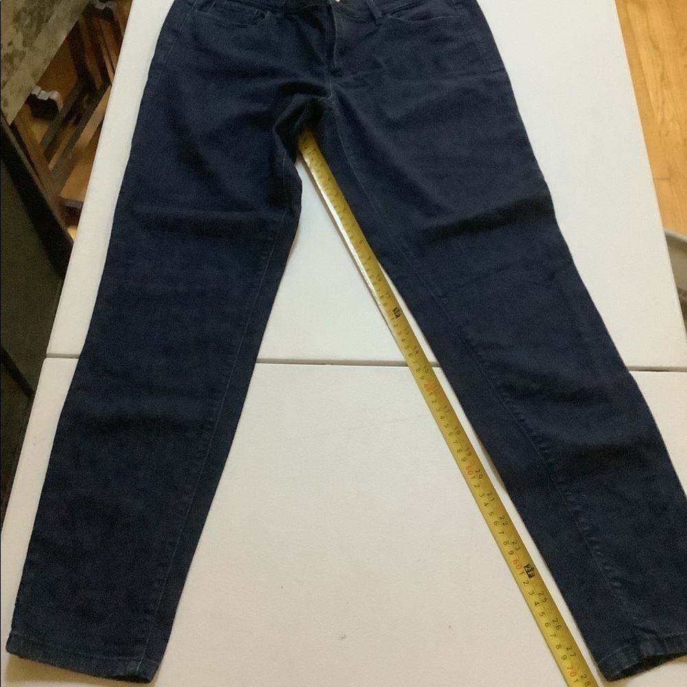 Ann Taylor size 10 dark blue denim jeans classic cut stretch